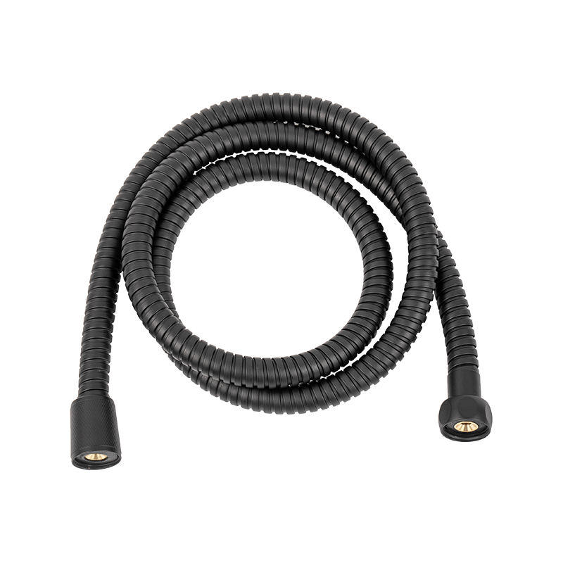 Stainless steel painted shower hose matte pure black water heater connection hose